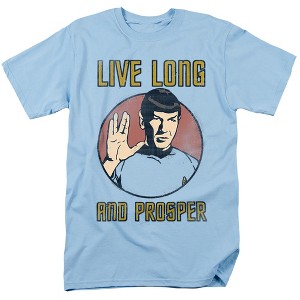 Star Trek Long Life Adult T-Shirt Light Blue - 1 of 4