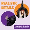 Joyfy 47” Halloween Animated Witch Decoration, Scary Hanging Ghost Halloween Animatronics Decor Prop for Haunted House Yard Garden Decorations - 4 of 4