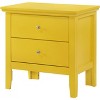 Passion Furniture Primo 2-Drawer Yellow Nightstand (24 in. H x 19 in. W x 15.5 in. D) - 2 of 4