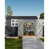 10 x 8FT Outdoor Storage Shed, Sturdy Metal Building w/Windows & Lockable Doors for Garden, Backyard, Poolside and Lawn, Dark Grey - 4 of 4