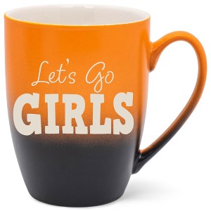 100 North Orange and Black Two Toned Ombre, 10 Ounce, Comfortably Fits Your Hands, Ceramic Tea Coffee Cup Mug, Let's Go Girls - 1 of 1