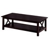 Merlot 3-Piece Occasional Set with X-Style Frames and Lower Storage Shelves ¨C Coffee Table & 2 End Tables - 3 of 4