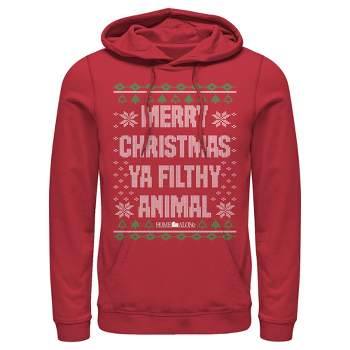 Men's Home Alone Merry Christmas Ugly Sweater Pull Over Hoodie