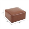 OUTSUPPLY PU Leather Storage Ottoman, Modern Square Footrest, Versatile Coffee Table, Extra Seating for Living Room - 2 of 4