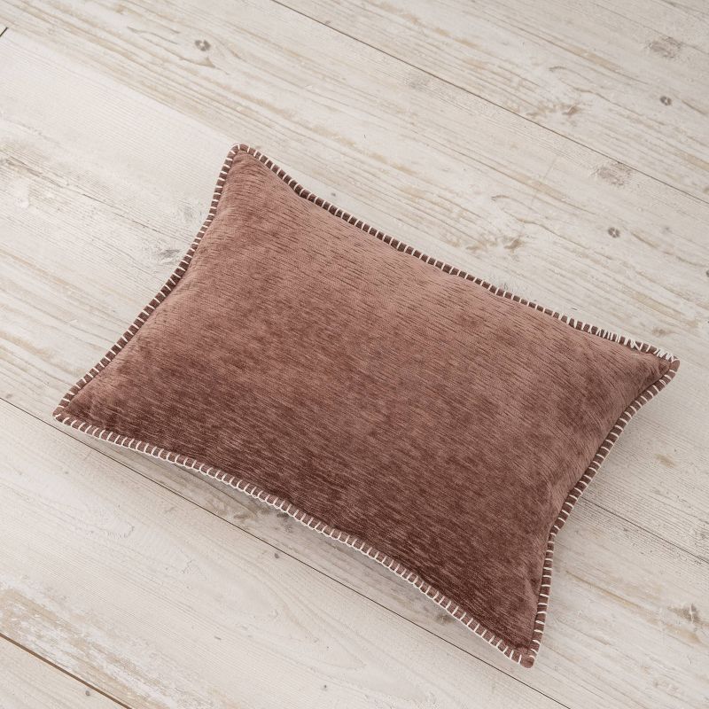Oversize Junoesque Chenille Whipstitch Throw Pillow - Evergrace, 6 of 14