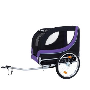 Large Folding Bike Trailer for Dogs ¨C 66LB Capacity All-Terrain Pet Carrier, Durable Steel Frame for Cycling, Jogging, Camping & Outdoor Adventures - 1 of 4