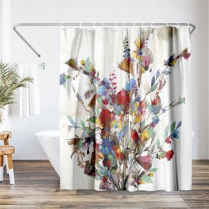 Americanflat 71" x 74" Shower Curtain, Spring Bouquet by PI Creative Art - 1 of 4