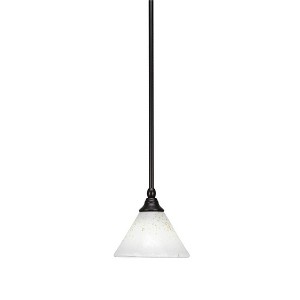 Toltec Lighting Stem 1 - Light Pendant in  Espresso with 7" Gold Ice Shade - 1 of 1