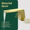 Cobbe Double Handle Waterfall Bathroom Sink Faucet with 3-Hole Vanity Widespread Faucet Brushed Gold - 4 of 4