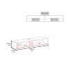 Vynxaria Modern 59" Floating TV Stand in White with Two Open Shelves and Cable Management for TVs up to 65" - 4 of 4