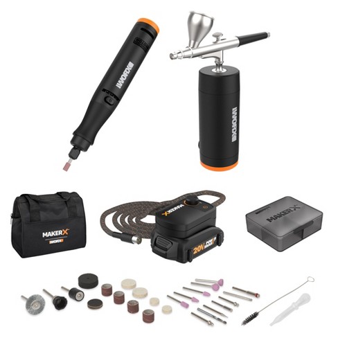 Worx 20V MakerX 2-Tools Combo Kit, Mini Pistola de Calor + Wood/Metal  Crafter, PowerShare, 1pc 2Ah Batería con indicador, 1pc 2Ah Cargador, WX989  : : Bricolaje y herramientas