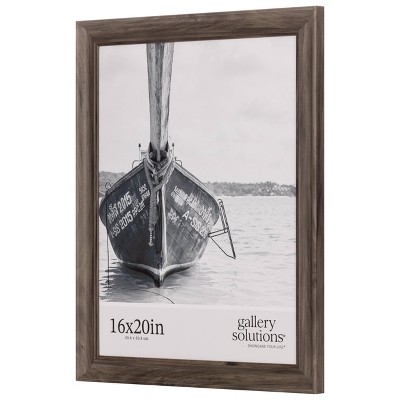 16x20 Graywash Large Wall Frame with Rustic Scoop Profile