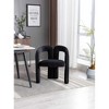 Vynxaria Black Velvet Upholstered Barrel Accent Chairs for Living Room and Dining Set of 2 - 3 of 4
