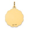 Black Bow Jewelry 14k Yellow Gold Happy Anniversary Circle w Bells Charm or Pendant 17mm - 3 of 4