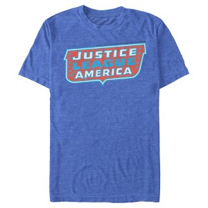 Men's Justice League Patriotic Frame Logo T-Shirt - 1 of 4
