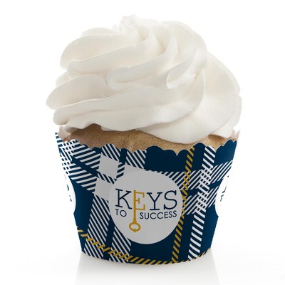 Big Dot of Happiness Grad Keys to Success - Graduation Party Decorations - Party Cupcake Wrappers - Set of 12