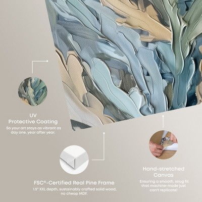 Calming Seaweed Beach Coastal Inspired 16" x 16" Canvas Wall Art