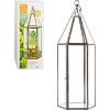 D'Eco Glass Geometric Plant Terrarium (5x5x14) - Indoor Tabletop Bronze Tall Hexagon Planter - Succulents, Air Plants, Moss - Home Garden Office Decor - 2 of 3