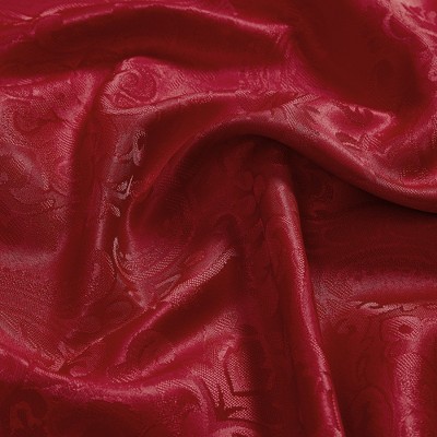 Red Jacquard Rain Resistant Round Tablecloth, 90"