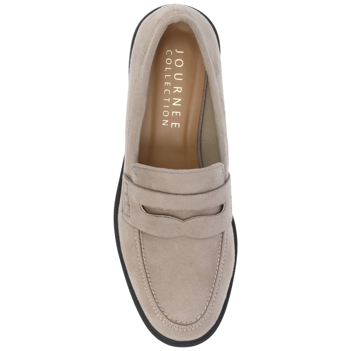 Женские туфли Journee Collection Women's Raichel Slip On Loafer Flats, 7.5 Stone — фото 4