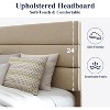 Queen Size, Platform Bed Frame with Fabric Upholstered and Wooden Slats Support, /No Box Spring Needed - 4 of 4