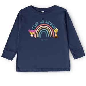 The Juniper Shop Mini Smiley Keep On Smiling Rainbow Toddler Long Sleeve Tee - 1 of 4