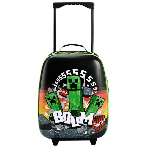 Minecraft Creeper Kids' Hardside Carry On Suitcase - Black : Target