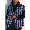 Imily Bela Womens Floral Quilted Puffer Coat Winter Warm Oversized Vest Cap Sleeve - 4 of 4