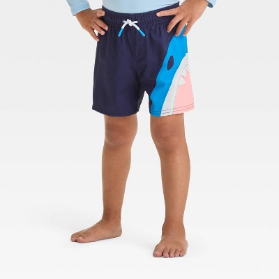 Toddler Boys' Shark Bite Swim Shorts - Cat & Jack™ Navy