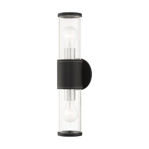 Livex Lighting Atlantic 2 - Light Wall Light in  Textured Black/Antique Silver - 1 of 4
