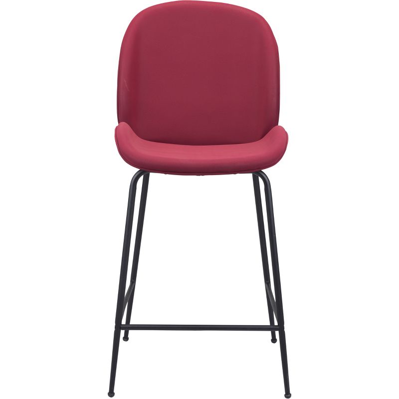 Valence Counter Height Barstool Chair Red - ZM Home, 1 of 16