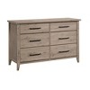 Sauder Summit Station Dresser Oak: Mid-Century Modern 6-Drawer Storage for Adult Bedroom - 2 of 4
