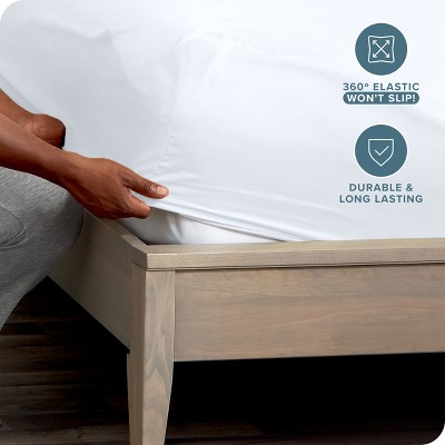 Twin XL White Microfiber Deep Pocket Fitted Sheet Set