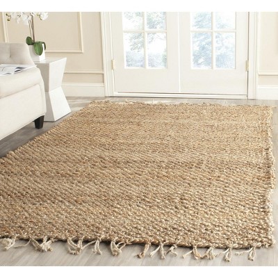 Natural Jute Handwoven Non-slip 4' x 6' Area Rug