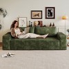 ORRD 63" Comfy Deep Seat Loveseat Sofa, Corduroy Fabric 2-Seater Couch for Living Room, Bedroom, Green - 4 of 4