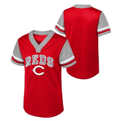 MLB Cincinnati Reds Girls' Henley Jersey