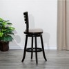 NicBex 30" Swivel Bar Stools with Slatted Back,Counter Height Bar Stools with Flared Legs,Barstools for Kitchen Counter,Home Bars - 3 of 4