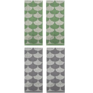REGALWOVEN Geometric Absorbent Soft Cotton Decorative Hand Towel for Bathroom 4 Pack - 1 of 4
