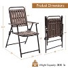 Yaheetech Set of 2 Foldable Dining Chairs with Metal Frame for Garden, Patio, Balcony - 3 of 4