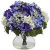 Nearly Natural Hydrangea with Large Vase, Blue/Purple - image 2 of 3