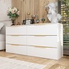 Famapy White 6 Drawer Dresser Metal Simple Pulls - 2 of 4