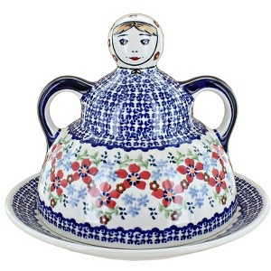 Blue Rose Polish Pottery B001 Manufaktura Cheese Lady - 1 of 1