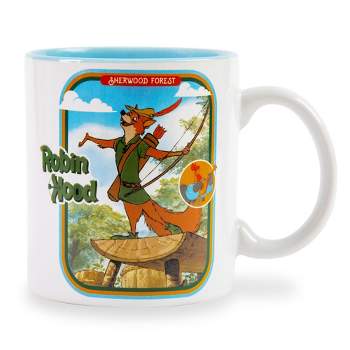 Silver Buffalo Disney Robin Hood Sherwood Forest Ceramic Coffee Mug | Holds 20 Ounces