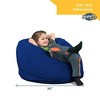 Ultimate Sack Kids Bean Bag Chair, Oversized Comfortable Indoor Floor Lounger, Giant Foam-Filled Furniture for Relaxing, Red Suede - 3 of 4