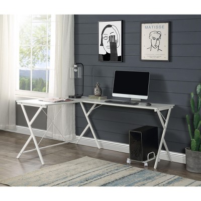 NicBex L Shaped Desk Home Office Desks Morden Executive Desk Office Home Desk with 1 Flexible Computer Holder for Study