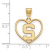 Black Bow Jewelry 14k Yellow Gold Plated Sterling Silver Michigan State Spartans NCAA Pendant - 2 of 3