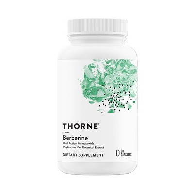 THORNE Berberine - 1000 mg per Serving - Support Heart Health, Immune System, Cholesterol* - Gluten-Free, Dairy-Free - 60 Capsules - 30 Servings