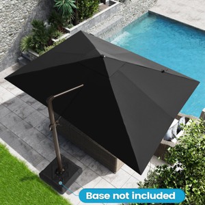 Crestlive Products 10'x12.5' Patio Cantilever Umbrella High-strength Aluminum Pole with 360°Rotation 5 Heights Adjustable Umbrella - 1 of 4