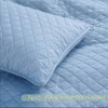 Reversible Twin Quilt Set, Lightweight Sky Blue Bedspread, 68x88 with Pillow Sham - 4 of 4