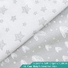 Biloban-Waterproof Changing Pad Cover - 2 Pack, 100% Jersey Knit Cotton, Grey & White - 3 of 4